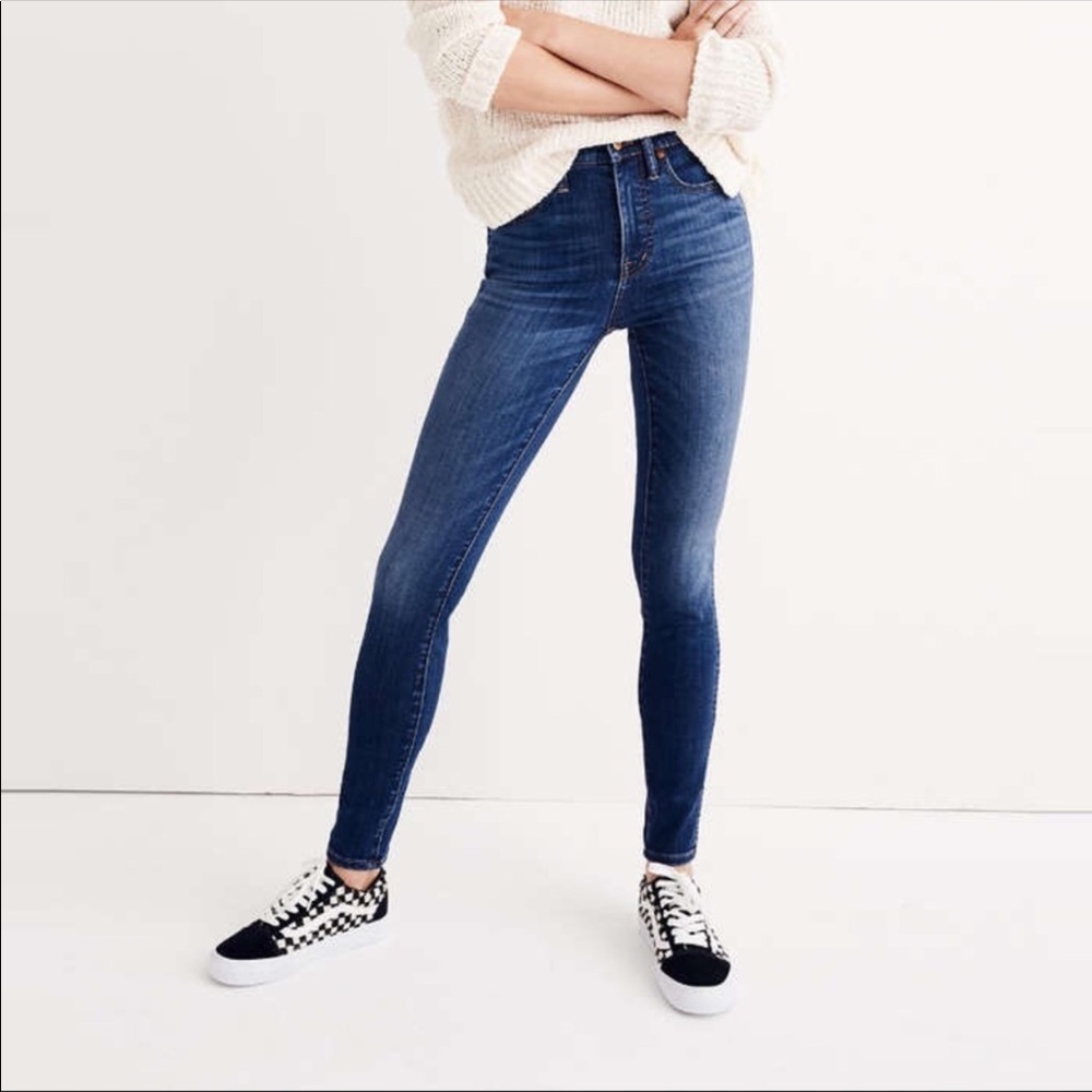 Madewell 10 inch high rise skinny jeans